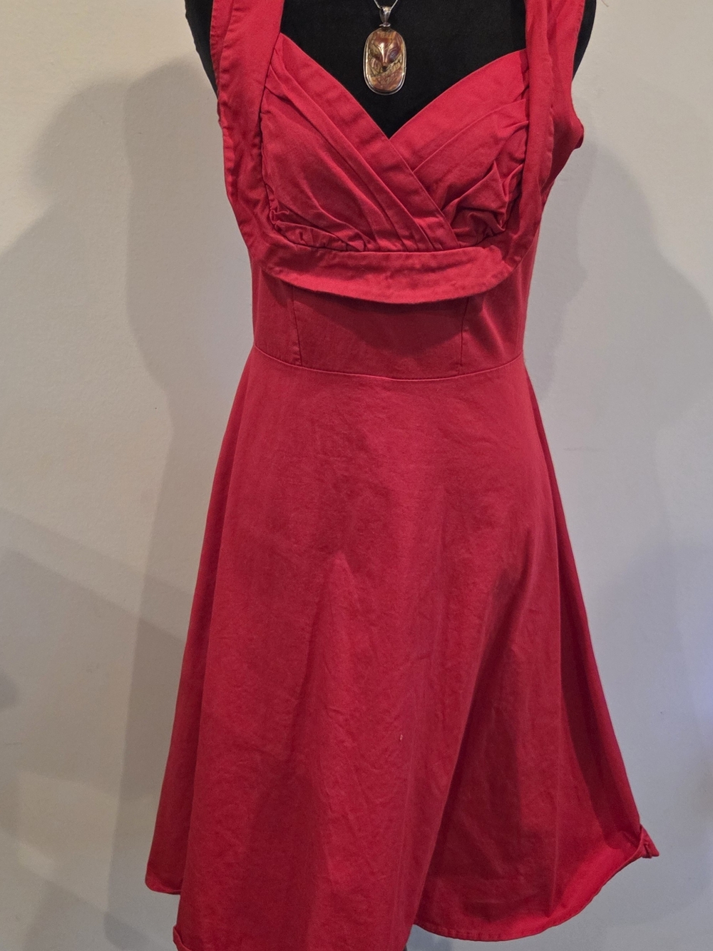 Red Sleeveless A-Line Dress - Women's